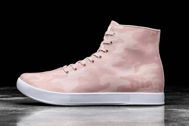 Rose / Camo Nobull High-Top Rose Camo Canvas Women\'s Trainers | CA E2127B